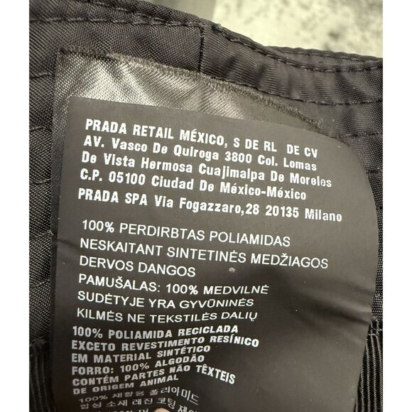 Prada Milano Black Re-Nylon Bucket Hat With Logo Patch Small - Picture 10 of 14